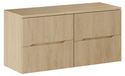 Ensemble de salle de bain 120 cm avec plateau, 2 meubles bas et 2 tiroirs