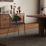en.casa Eetkamerstoel Lipis set van 4 groen