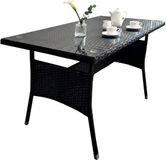 Merkloos Tuintafel - 100x70x60 cm - zwart