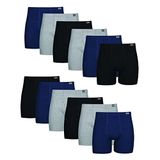 Hanes Tagless Boxershorts met stoffen bedekte tailleband, meerdere verpakkingen beschikbaar, boxershorts (12 stuks) voor heren, 12 stuks, gesorteerd, L