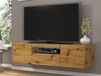 Mobistoxx AUREO Meuble tv-hifi 3 portes 150 cm chêne artisan avec led