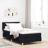 Maison Exclusive - Lit boxspring avec tête de lit, noir, 200 x 90 cm, rembourré