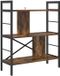 vidaXL Boekenplank - 5-laags - 75 x 30 x 91 cm - Bewerkt hout - Rook Eiken