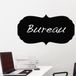 Ambiance Sticker Leisteen schoolbord, muurstickers, zelfklevend, afwasbaar, bubbeldesign, H 30 x L 55 cm