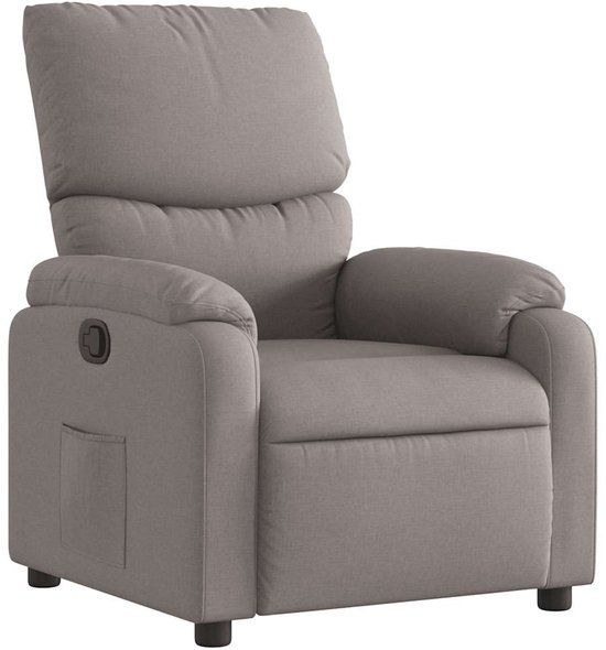 vidaXL Fauteuil verstelbaar stof taupe
