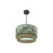 VoltShine Hanglamp, 40 W, E27, zwart en natuurlijk groen