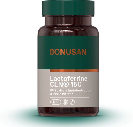 Bonusan Lactoferrine CLN® 150 – 60 Capsules – 97% Zuivere Lactoferrine – Lactosevrij – Zonder Toevoegingen