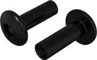 vidaXL - Sleeve - moeren - 2 st - Zwart - M4 x 14,5 mm - Metaal