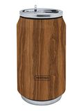 Nerthus FIH 788 dubbelwandig isotherm blik 330 ml houtdesign roestvrij staal