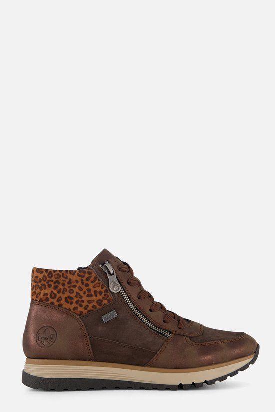 Rieker Veterschoenen Hoog - Donkerbruin - Maat 38