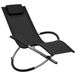 VidaXL Lounge Chair Padded Seat Steel Black, Grey