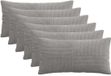 vidaXL Kussensloop 6 stuks ALMELO Lichtgrijs 40 x 80 cm corduroy
