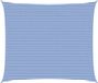 vidaXL Zonneschaduwzeil Rechthoekig 6 x 8 m HDPE Blauw en Wit