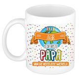 Bellatio Decorations Naam mok papa Ivar - wit - de beste - keramiek - 300 ml - Vaderdag - cadeau