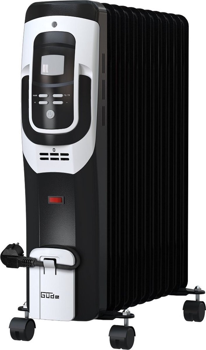 Güde Gude elektrische Oliegevulde radiator - Olieradiator - Thermostaat - 2500 watt - Zwart - OR 2500-11 DT