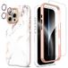 SHEDEER iPhone 16 Pro Max hoesje met Camerabeschermer + Schermbeschermer & Voorframe, TPU Schokbestendige 360° Bescherming, Krasbestendig telefoonhoesje, Keizerlijk wit
