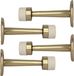 AMIG Deurstopper/deurbuffer - 4x - 75mm - muurbevestiging - gepolijst messing