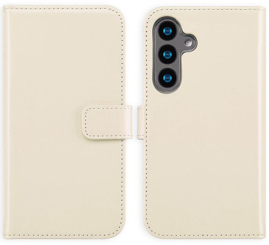 Selencia Echt Leren Bookcase voor de Samsung Galaxy S24 - Greige