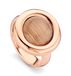 Orphelia damesring 925 zilver deels verguld zirkonia bruin rond geslepen mt. 50 (15,9)-ZR-7197/BR/50