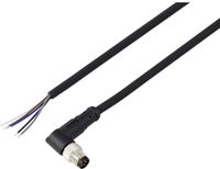 TRU COMPONENTS TC-13751872 Aansluitkabel M8 x 1 5-polig haaks 2 m Zwart