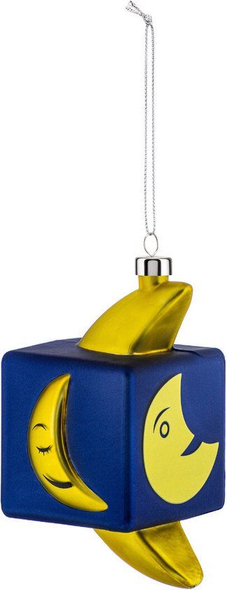 Alessi Kerstbal Palle Quadrate Mooncube - 6 cm - Glas - Multicolor