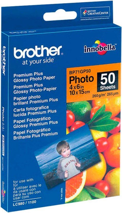Brother BP71GP50 Premium Glossy Photo Paper - 10x15cm / 50 vellen