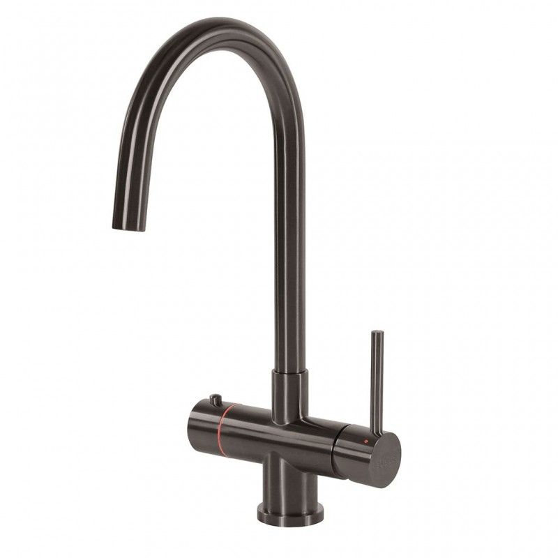 Selsiuz Rond Gun Metal Zwart met Combi (Extra) boiler - 350239