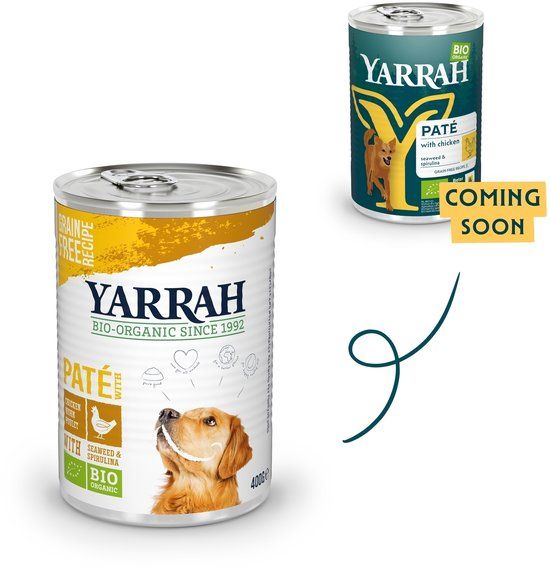 Yarrah Dog Blik Pate - Kip - 400 g - Hondenvoer - Elke levensfase