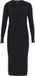 Faina Jurk Lange Mouw Ronde Hals Effen Gebreide Stof Viscose Polyamide Polyester Marine XL/XXL