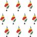 Drapeaux de table Seychelles - Drapeaux de bureau mini - Décoration de bureau - Set de 10 pièces - 15 x 10 cm