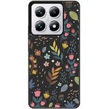 Xiaomi 14T 4G Fleurs colorees Verstevigd hoesje met sublimatie bedrukking