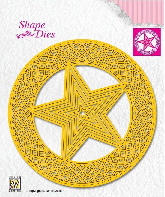 Nellie's Choice Shape Dies '5-point stars in circle' snijmal