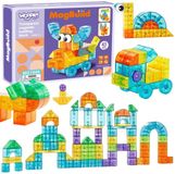 WOOPIE Blocs de construction magnétiques transparents 43 pièces