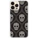 Apple iPhone 13 Floral skull Verstevigd hoesje met sublimatie bedrukking
