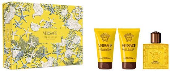 Versace Eros Energy Pour Homme Gift Set (Eau de Parfum 50ml + Shower Gel 50ml + Aftershave Balm 50ml)