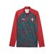 PUMA Portugal Maillot d'entraînement avant-match fermeture éclair 1/4 - Rouge club/Lagune verte - Large
