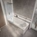 Hudson Reed Baignoire douche rectangulaire moderne - 180 x 80 cm - Pare baignoire cuivre - Covelly