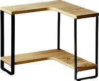 Kesper Keuken aanrecht hoek etagere - 2 niveaus - hout/metaal - organizer - 30 x 30 x 28 cm - verhoger