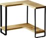 Kesper Keuken aanrecht hoek etagere - 2 niveaus - hout/metaal - organizer - 30 x 30 x 28 cm - verhoger