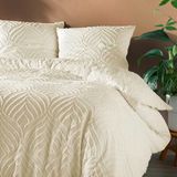 Douceur d'Intérieur Heltie Beddengoedset 3-delig 260 x 240 cm Ivoor Microvezel Getuft