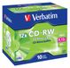 Verbatim CD-RW 12x - 10 pièces - Jewelcase