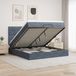 Maison Exclusive Lit Ottoman exclusif avec matelas et éclairage LED, couleur gris foncé, dimensions 160 x 200 cm, revêtement en velours