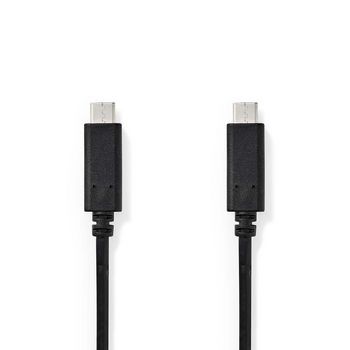 Nedis USB-C naar USB-C Kabel - 1m - USB 3.2 Gen 1 - Zwart