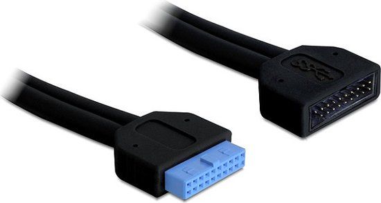 DeLOCK 82943 USB-kabel - 0.45 m - Blauw