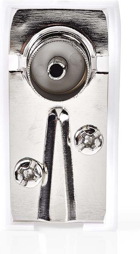 Nedis IEC (Coax) Connector - Gehoekt - Female - Vernikkeld - 75 Ohm - Schroef - Diameter kabelinvoer: 7.0 mm - Metaal / Polyvinylchloride (PVC) - Wit - 2 Stuks