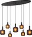 Lucide ELOISE - Hanglamp - 7xE27 - Zwart