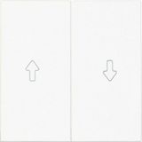 Opus 55 bedieningselement voor mechanische zonwering/rolluik (puls)schakelaar polarwit