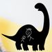 Ambiance Sticker Schoolbordsticker - uitwisbare zelfklevende muurstickers - DINO - 35x35cm