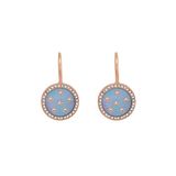 Fossil Merrit JF04938791 Rosé goudkleurige roestvrijstalen oorbel voor dames