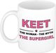 Bellatio Decorations naam cadeau mok - Keet - Woman Myth Supergirl - koffiemok - 300 ml - collega - moederdag